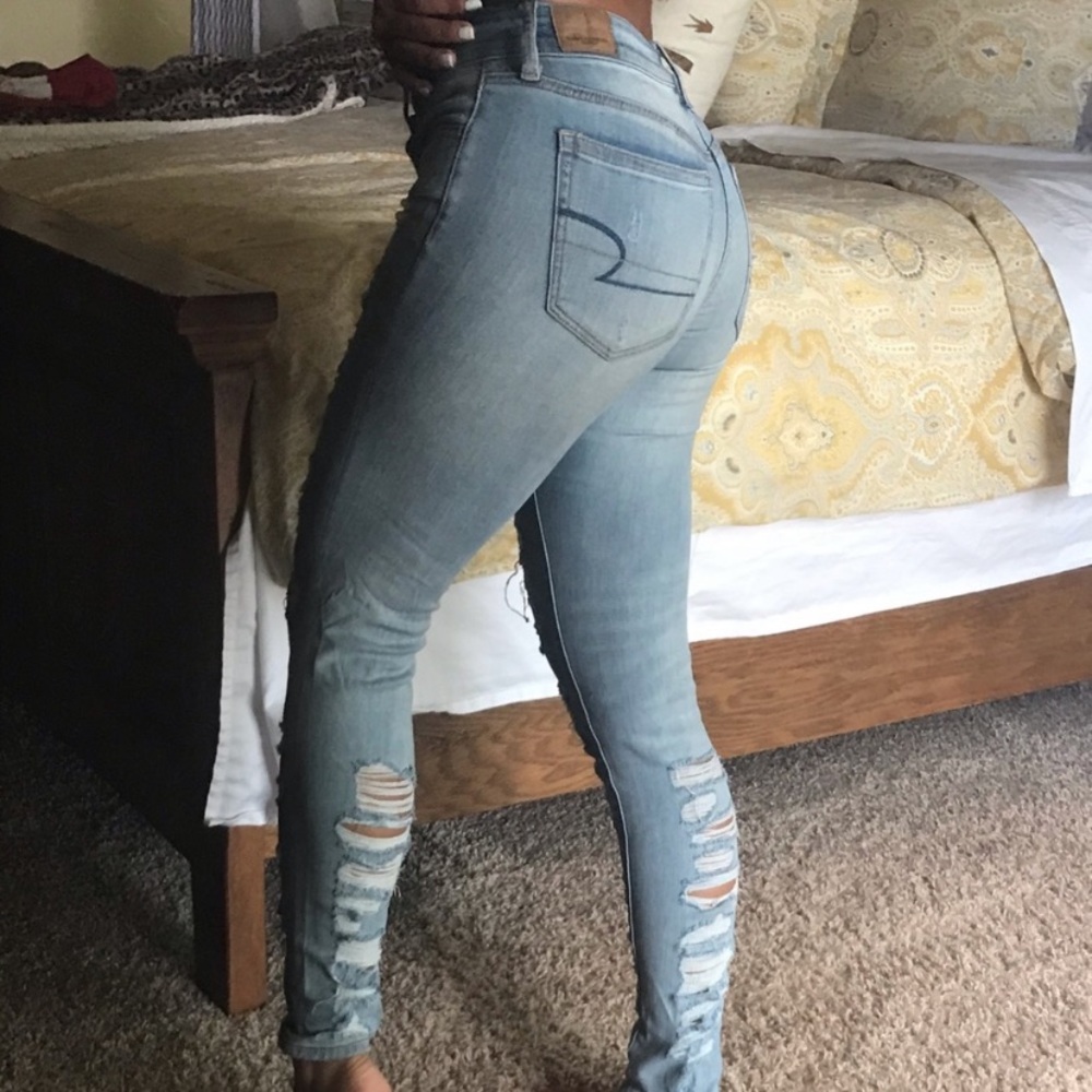 AE ripped jeggings